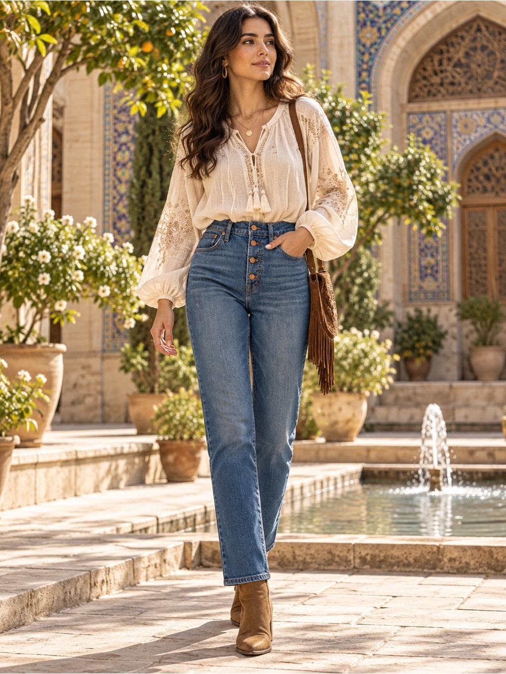 🐞Madewell Vintage-Inspired Straight-Leg Jeans in Medium Blue